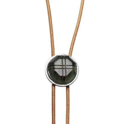 革紐ループタイ 黒 丸 カジュアル TAMARUSAN