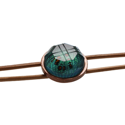 革紐ループタイ 緑 カジュアル メンズアクセサリー TAMARUSAN