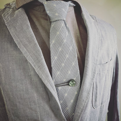 ネクタイピン ミント グリーン 丸 ネクタイピン