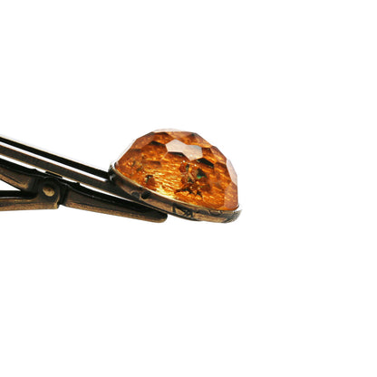 ネクタイピン シンプル ボタン オレンジ ネクタイピン