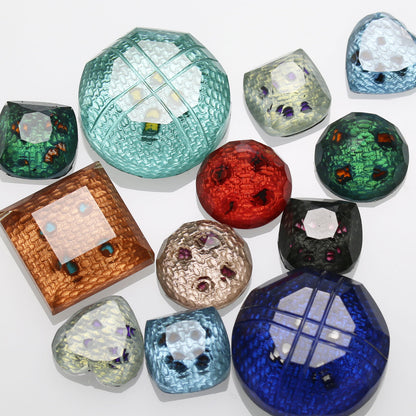 革紐ループタイ ベージュ ピンク 四角 ループタイ