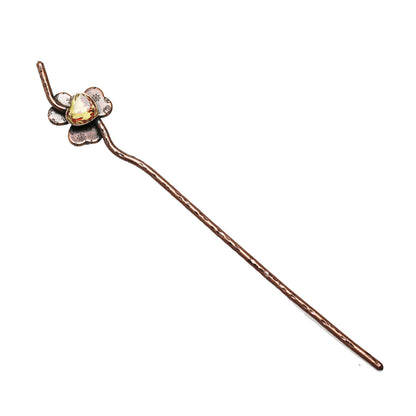 花かんざし 洋風 ピンク 一本挿しかんざし