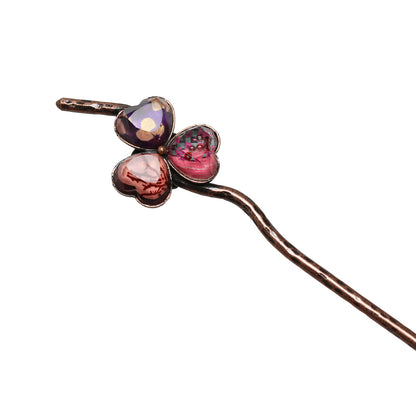 花かんざし 洋風 ピンク 一本挿しかんざし