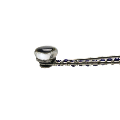 安全ピン ブローチ 恐竜 紺 ラピスラズリ TAMARUSAN