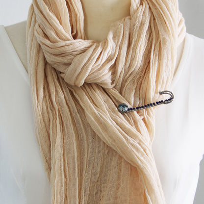 安全ピン ブローチ 恐竜 紺 ラピスラズリ TAMARUSAN