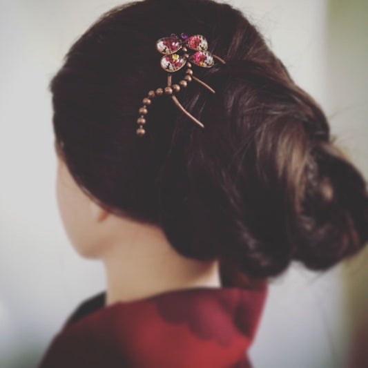 ヘアコーム 紫 恐竜 トンボ コーム