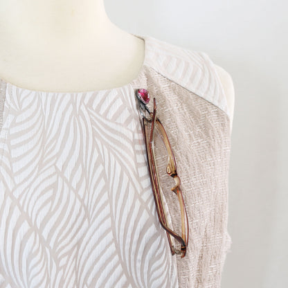 眼鏡ホルダーピンブローチ 恐竜 紫 TAMARUSAN