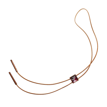 革紐ループタイ 恐竜 男女兼用 紫 カジュアル TAMARUSAN