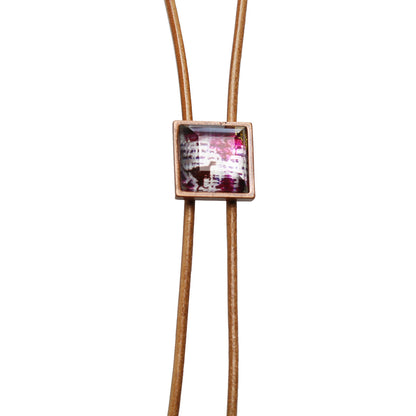 革紐ループタイ 恐竜 男女兼用 紫 カジュアル TAMARUSAN