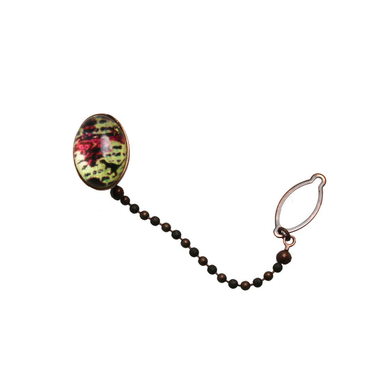 タイタックピン 恐竜 赤紫 楕円 TAMARUSAN