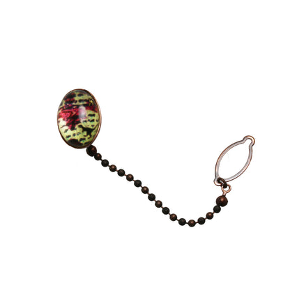 タイタックピン 恐竜 赤紫 楕円 TAMARUSAN