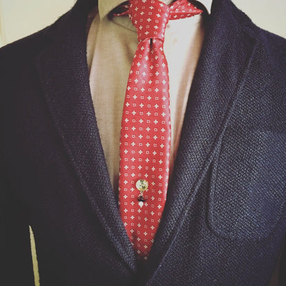 タイタックピン 恐竜 オニキス 水晶 紺 TAMARUSAN