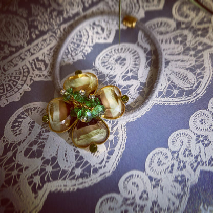 大人 ヘアゴム 紫 虹 花 贈り物 TAMARUSAN