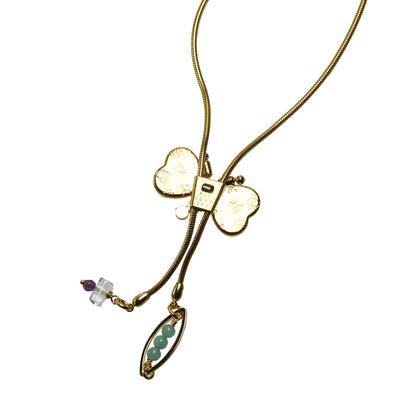 ブレスレット 蝶 24金 紫 アクアマリン アメジスト TAMARUSAN