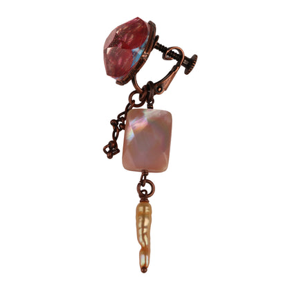 イヤリング シェル 氷雨 ピンク おしゃれ TAMARUSAN