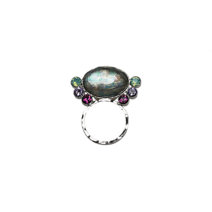 眼鏡ホルダー ピンブローチ パープル 男女兼用 TAMARUSAN