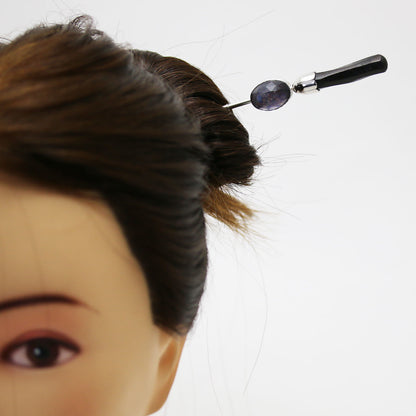 着せ替えかんざし 木製 パープル 着せ替えかんざし