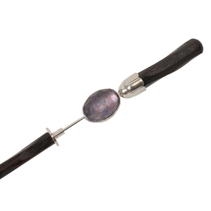 着せ替えかんざし 木製 パープル 着せ替えかんざし ヘッドと軸セット