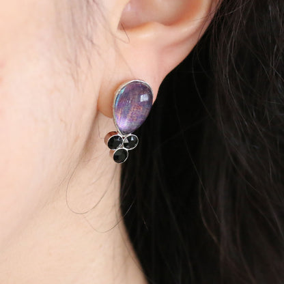 ピアス 紫 氷雨 しずく おしゃれ TAMARUSAN
