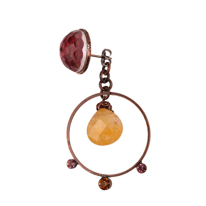 フープピアス ピンク イエロークォーツ TAMARUSAN