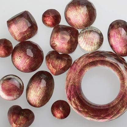 フープピアス ピンク イエロークォーツ TAMARUSAN