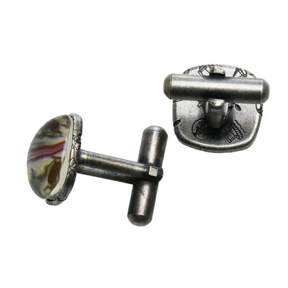 カフスボタン グレー ハンミョウ 昆虫柄 TAMARUSAN