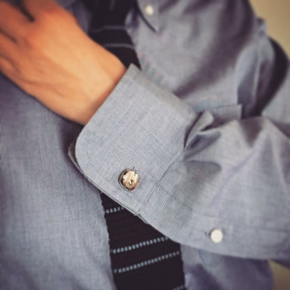 カフスボタン グレー ハンミョウ 昆虫柄 TAMARUSAN