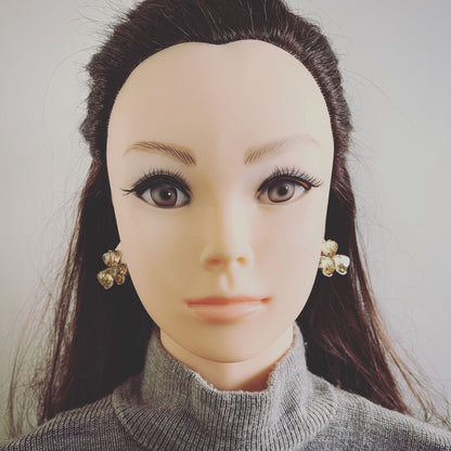 イヤリング スミレ グレー ハンミョウ オリジナル樹脂 TAMARUSAN