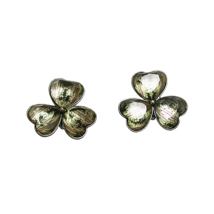 イヤリング スミレ グレー ハンミョウ オリジナル樹脂 TAMARUSAN