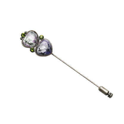 ハットピン ハート 紫 ハンミョウ ハットピン