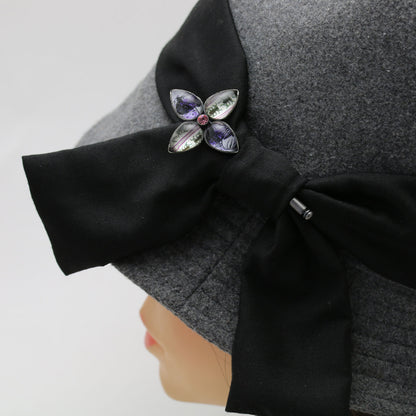 ハットピン 紫 花 ハンミョウ TAMARUSAN