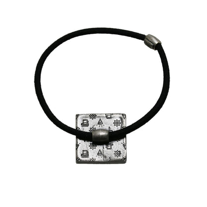 ヘアゴム ハンミョウ 四角 グレー TAMARUSAN