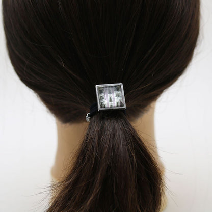 ヘアゴム ハンミョウ 四角 グレー TAMARUSAN