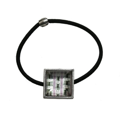 ヘアゴム ハンミョウ 四角 グレー TAMARUSAN