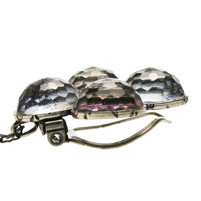 スカーフ留めネックレス ユリ 紫 2way TAMARUSAN