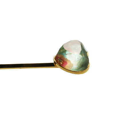 ヘアピン ハート ピンク ブルー ２４金 高級ヘアピン