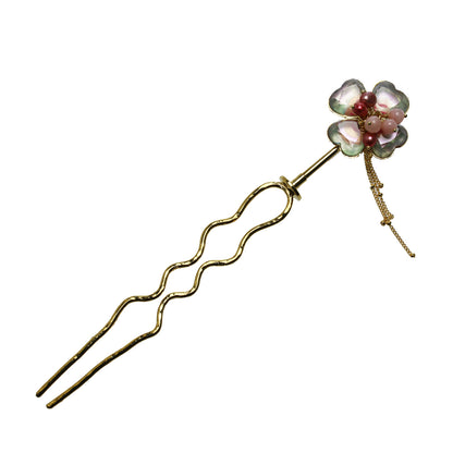 着せ替えかんざし 花 ピンク 水色 金 TAMARUSAN