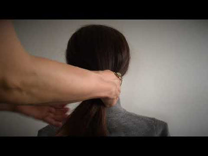 ヘアゴム 水引 紫 ゴールド 24k 紋章