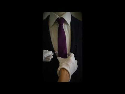 ネクタイピン カーペット柄 紫 丸 ハンドメイド