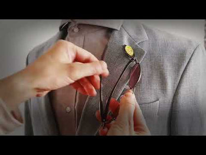 眼鏡ホルダーピンブローチ 菊 男女兼用 マルチカラー