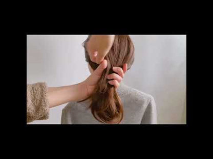 かんざしバレッタ 組紐 正絹 紫 黄緑