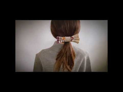 ヘアゴム リボン 毒キノコ 紫