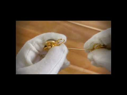 蝶 ハットピン パープル ゴールド