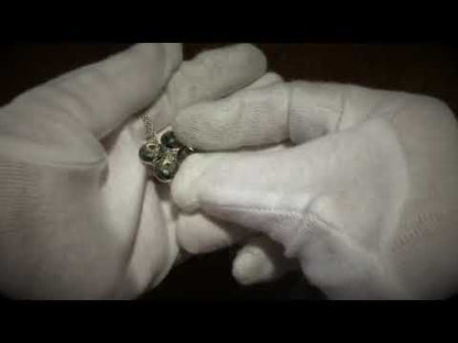 ネックレス ループタイ式 青 花 アメジスト