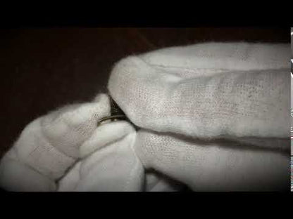 パッチン留め 赤 ビーズ ドーナツ型