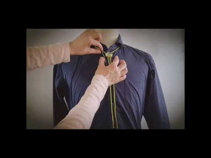 組紐ループタイ 黄緑 24k 金 アーガイル