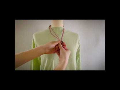 組紐 ループタイ 水引 ピンク 正絹