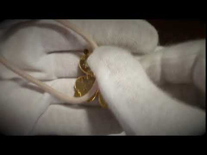 ヘアゴム 淡水パール 24金 ピンク