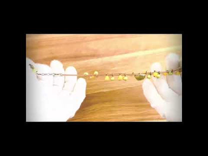 アンクレット 音符 淡水パール 革 グリーン