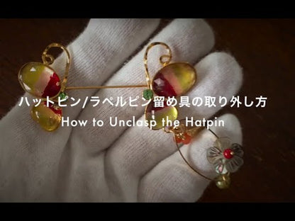 ハットピン金具の留め方